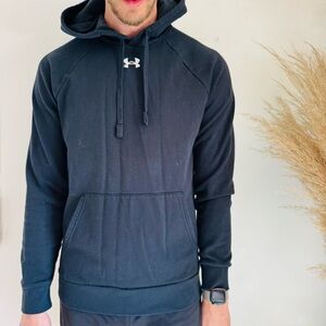 MENS CHAMPION Black White Logo Hoodie Pullover Sweatshirt Hooded $70 Sweater S